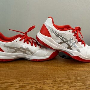 ASICS White and Red Sneakers